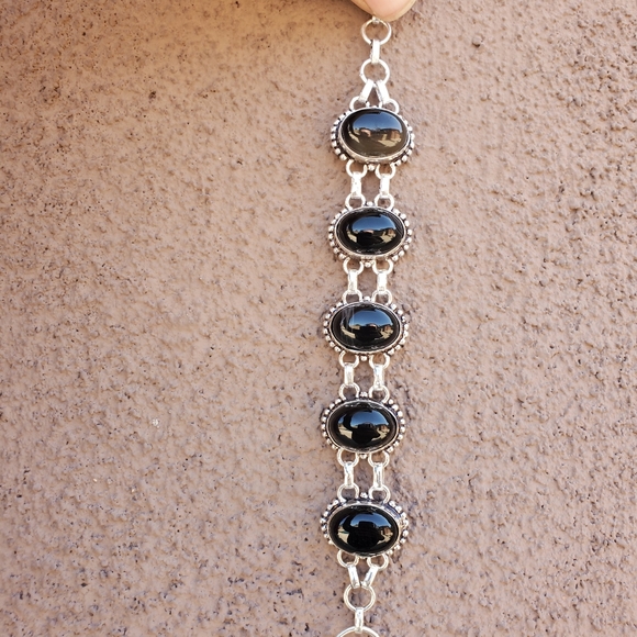 New Botswana Agate 925 Silver Bracelet. - Picture 11 of 14
